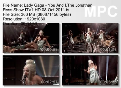 Lady Gaga - You And I (Live Jonathan Ross Show 2011)