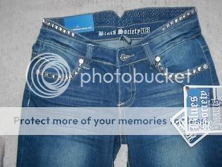 BLUES SOCIETY 1/2 SKINNY JEANS Junior Straight Studs  