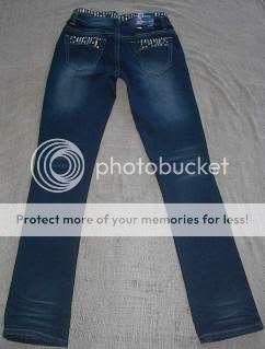 BLUES SOCIETY 1/2 SKINNY JEANS Junior Straight Studs  