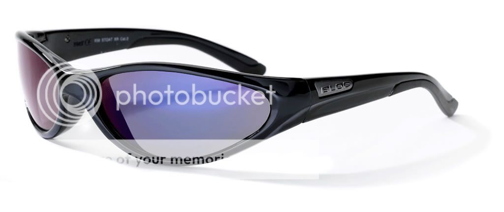 Bloc Stoat XR PB58 Polarised Blue Lens Black Sunglasses